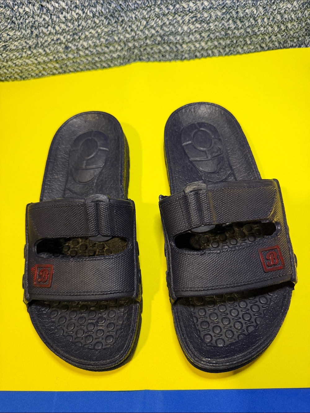 Kids Adjustable Slide Sandals in Dark Navy